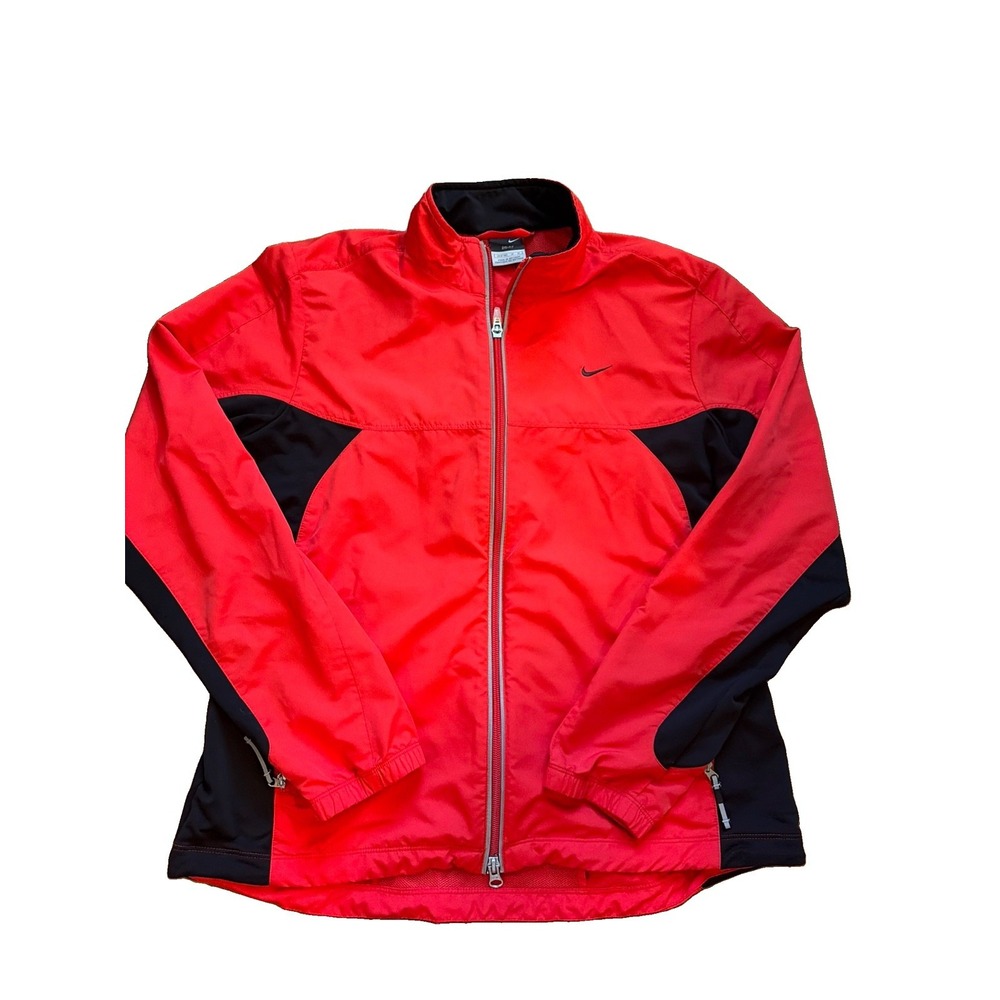 Nike DriFit Lightweight Jacket Coat Women's Size Medium Red Zip Up Running